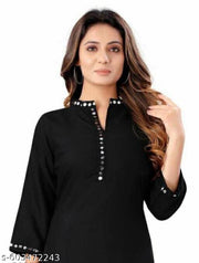 ATTRACTIVE WOMEN MIRROR WORK KURTA SET