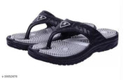 Black Solid Thong Flip-flops For Men