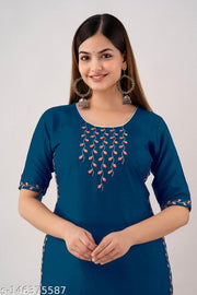 Zeenat Libaas Long Embroidered Kurti for Women's and Girls Party Wear