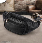 Waterproof Leather Fanny Pack for Men | Stylish Multi-Pocket Chest & Waist Bag with Adjustable Strap
