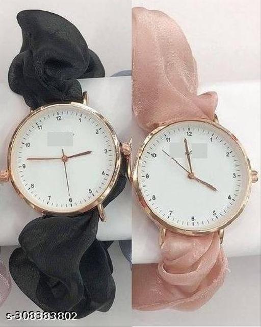 Scrunchies analog watch Analog Watch - For Women Scrunchies Korean Style Watch