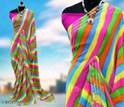 Yashvi Saree Trendy Georgette Leheriya With Art Silk Blouse Piece