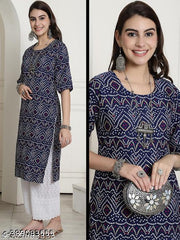 Polyster/Crepe fabric-Kurti For Women