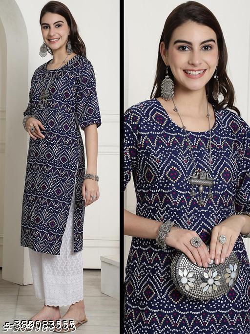 Polyster/Crepe fabric-Kurti For Women