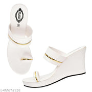 THE ARWAH TEO-RING WEDGES FOR WOMEN WHITE