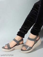 Kajmi Strepied Wedges Sandal For Women & Gilr's Trendy Comfort Fashion Latest Design Sandle For Women Fashion Casual Ethnic Wear Wedges Sandle For Woman