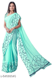 WOMEN'S SATIN PATTA SAREE