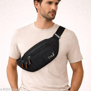 Stylish Waist Bag for Men Women | Sling Crossbody Chest Bag | Travel Fanny Pack | Multi Pocket Belt Bag