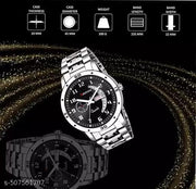 Men's Steel Chain White Men style Boys Hand Watch Gents 2023 Luxury Design Steel Chain New Model Analog Watch - For Boys