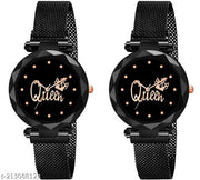 Queen Dial Magnetic Belt Combo Women's and Girl's Watches Pack of 2