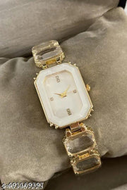 Women Luxury Watches Ladies Wrist Watches Women Square Quartz Watch For Gifts New Definition of Your Elegance: Cream Colored Chopper Watch, Women's Steel Wristwatch