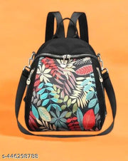 Fashionable Casual Nylon Backpack for Womens Girls M Size Multipurpose BagPack Travel, Casual, College, Office, Work, Diwali Gift Bag Women