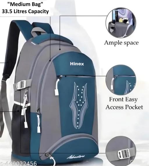 Medium 33.5 L Casual Waterproof Laptop Bag/Backpack for Men Women Boys Girls/Office School College Teens & Students