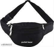 Men's Black Waist Bag || Men's Casual Waist Bag || Stylo Men's Waist Bags || Kamar Bags || Unisex Waist Bags