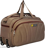 Unisex Travel Luggage Bag - (54 Cm) Expandable Flat Folding Travel Duffel Bag/Duffel Strolley Bag With 2 Smooth Spinner Wheels