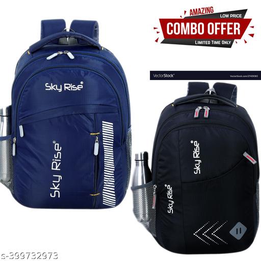 SKY RISE Combo of 2 Backpack Medium Unisex College & School Bags 34 L Laptop Backpack