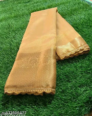 Banarasi Gold Tissue Silk Saree with Latkan