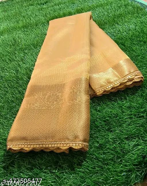 Banarasi Gold Tissue Silk Saree with Latkan