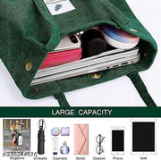 MOMISY Women Corduroy Tote Bag with Handle and Strap Belt Girls Shoulder Handbag Shopping Bag Travel for Daily Use Mother Work Beach and Grocery