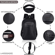 Zerus Premium Faux Leather Backpack & Sling Bag Combo Laptop Bag for College School Office Travel & Unisex Stylish Design Bag for Teens & Students