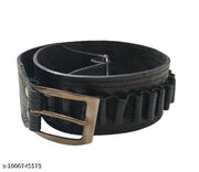 315 Rifel Cartridge Leather Belt Black- Genuine Leather Shotgun Shell holder belt for hunting