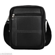 Stylish PU Leather Sling Cross Body Travel Office Business Messenger One Side Shoulder Bag for Men Women