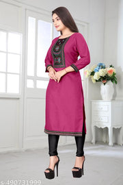 DESIGENER KURTI NEW COLLECTION COTTON BLEND STYLISH NEW TRENDY…