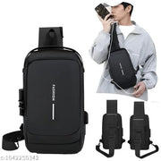 Waterproof Anti-Theft Sling Bag for Men & Women – USB Charging Crossbody Backpack for Travel, Outdoors & Daily Use