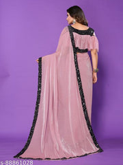Lycra Saree Set with Stitched Blouse | Free Size (38–42)