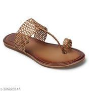 New kolhapuri slim flats for women Brown