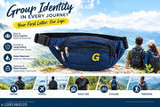 Blue  Waist Bag for Men & Women | Waterproof Sling Bag | Adjustable Crossbody Chest Bag | Multi Pocket Travel Belt Bag for Running, Cycling, Gym & Daily Use