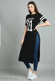 01 PRINTED KURTI BLACK