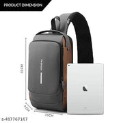 Waterproof Polyester Slim Unisex Crossbody Sling Bag Chest Backpack Men's Shoulder Bag, Leisure Travel Handbag, Hard Shell Anti-Theft Chest Bag(Multicolor)