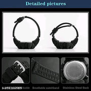 Digital Sports Multi Functional Black Dial Red Army Belt Watch For Mens Boys