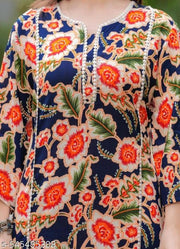 Blue Straight Kurti