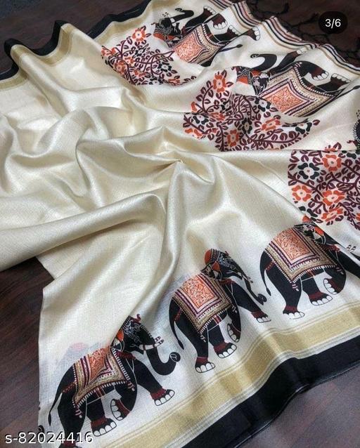 IKKAT PRINT KHADI BLENDED SAREE