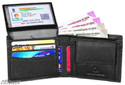 BUFFHIDE RFID Protected 100% Genuine Leather Wallet For Men | Leather Wallet For Men's | Wallets Branded | Wallets For Men (Merchant-Navy) , Pure Leather wallet