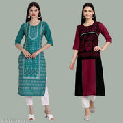 Stylish Crepe Printed 2 Kurti On Lowest Price & Best Quality