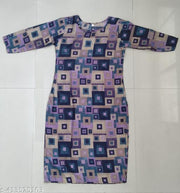 Women Crepe Fabric Printed Straight Kurti, Size -S, M, L, XL, XXL, 2XL, XXXL, 3XL, 4XL, 5XL ( New Arrival New Design Fashionable Kurti )