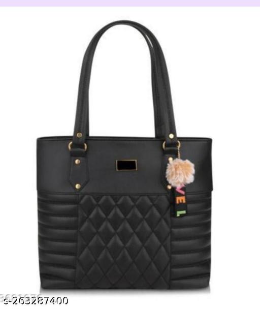 Women Handbag Jhigjhig Pompom Black Color