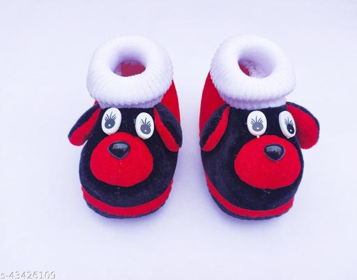 Tarun Child Care Baby Booties Baby Shoes for Any Occasions, Festive-0 to 10 Months Unisex- Black Red