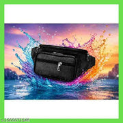 Premium Black Waist Bag for Men & Women – Hands-Free Convenience, Organized Storage, Durable Material, Comfortable Wear for Travel & Everyday Use