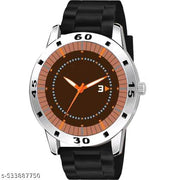 Yolako Orange 3 No Dial Silver Cash Black Pu Bump Belt Boy and Men Watch