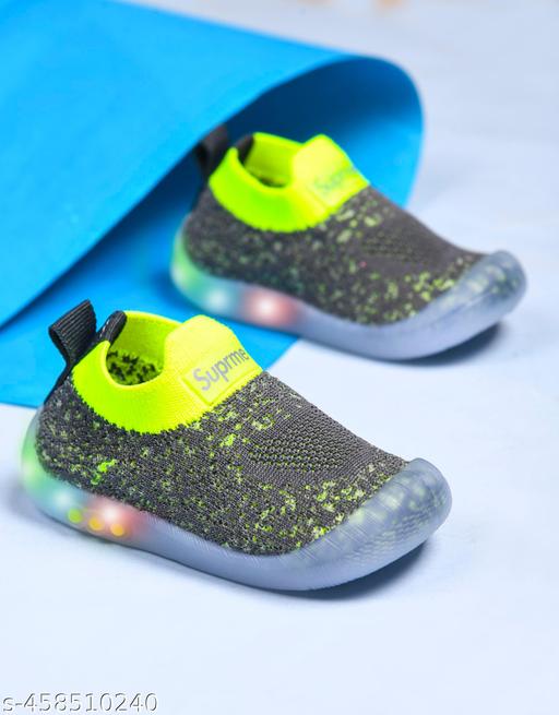 KATS Kids baby boys and baby girls Led Light casual Shoes-Grey(6 Month to 24 Months)