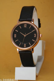 Premium Quality Solid Dial Designer Attractive Leather Belt Analog Watch for Women And Girls