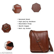 ZipCraze Stylish PU Synthetic Leather Men's Sling Bag Cross Body Travel Office Business messenger