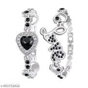 NEW ATTRACTIVE MULTICOLOR BF DESIGN WATCH & 2 BRACELET COMBO FOR GIRLS & WOMEN