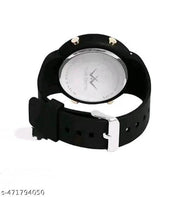 Black solid round digital sports watch for mens/boys