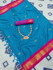 Golden Zari Cotton Silk Paithani Saree Ananda Pink