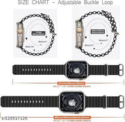 ULTRA WATCH STRAP(BLACK WHITE GREY & ORANGE )